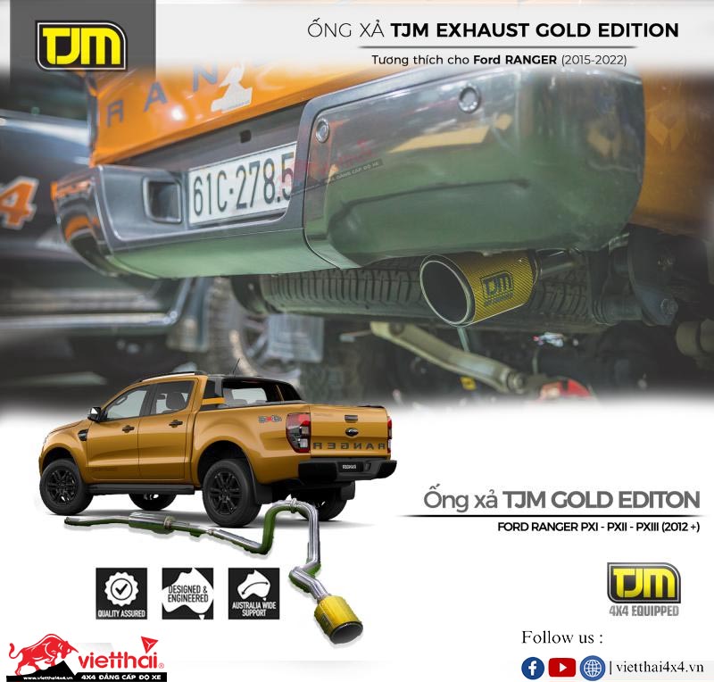 PÔ ĐƠN TJM EXHAUST – GOLD CARBON TAIL CHO XE FORD RANGER 2014+